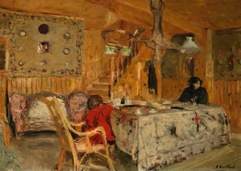 Denise Natanson i Marcelle Aron w letnim domu, Villerville, Normandia, ok. 1910