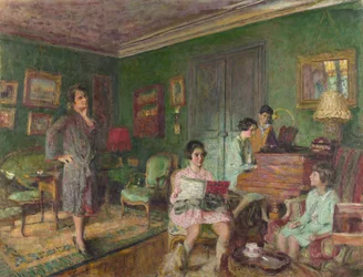 Madame André Wormser i jej dzieci, 1927