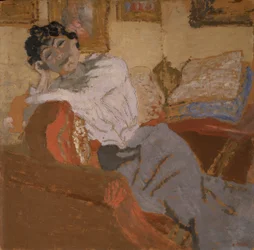 Madame Hessel na sofie