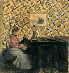 Misia przy fortepianie, 1895-96 (olej na tekturze)