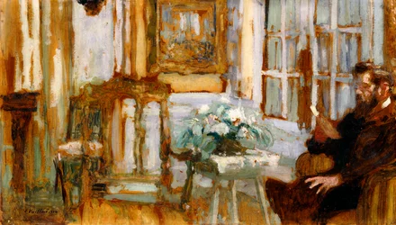 Monsieur Arthur Fontaine w swoim salonie, 1904