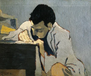 Portret Aureliena Lugne-Poe. Obraz Edouarda VUILLARDA (1868-1940)