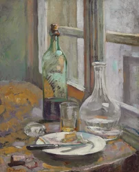 Martwa natura z butelką i karafką, ok. 1889-1890
