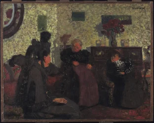 Wizyta wdów, 1899 (olej na papierze)