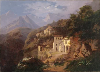 Klasztor Kapucynów w Cava (Salerno) 1838 (olej na płótnie)