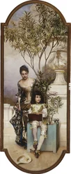 Szkicowanie Matki i Dziecka w Parku, 1886
