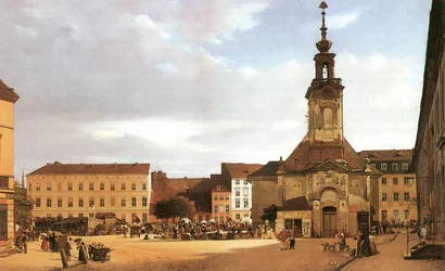 Rosyjski: "Spittelmarkt w Berlinie"
Niemiecki: Spittelmarkt