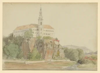 Zamek nad rzeką (Dunaj?)