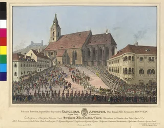 Koronacja cesarzowej Karoliny Augusty na królową Węgier 25 września 1825 roku w Bratysławie