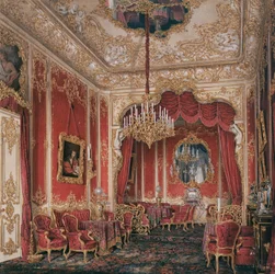 Wnętrza Pałacu Zimowego. Buduar cesarzowej Marii Aleksandrownej, 1861