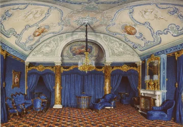 Wnętrza Pałacu Zimowego. Czwarty zarezerwowany apartament. Sypialnia, 1868