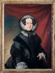 Portret Artemisii Negrone Brignole-Sale (Brignole Sale), matki księżnej Galliera Marii Brignole Sale de Ferrari. Obraz Eduarda von Heussa (1808-1880), Genua, Musei di Strada Nuova