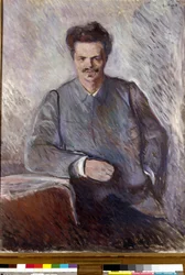 August Strindberg Portret szwedzkiego dramaturga i malarza Augusta Strindberga (1849-1912). Obraz Edvarda Muncha (1863-1944)