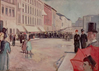 Orkiestra wojskowa na Karl-Johann Street, Oslo