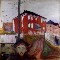 Obraz Virgin Red Vine autorstwa Edvarda Muncha (1863-1944) 1899-1900 Nd. 119,5x121 cm Oslo, Miejskie Zbiory Sztuki Munch Museum (Musee Munch)