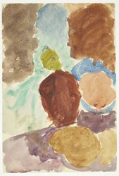 Studium kolorów po obrazie Delacroix Dante i Virgil w zaświatach, Luwr