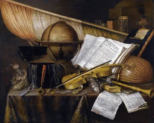 Vanitas Martwa natura - Obraz Edwaerta Colliera (1642-1708)
