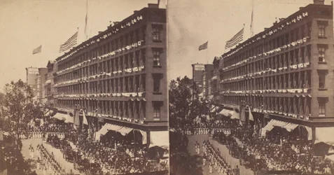 Ambasada Opuszcza Metropolitan do ratusza, 1860.