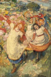 Taniec wiosny (olej na płótnie)