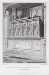 Pomnik Eleonory królowej Edwarda I w opactwie Westminster (rycina)