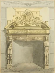 Komin w pokoju szkolnym u zmarłego dr Estlina, St Michael