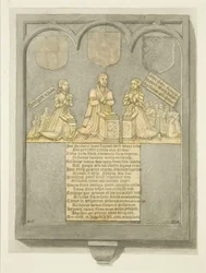 Monumental Brass Thorne w kościele St Werburgh (ołówek i akwarela na papierze)