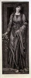 Flora, ryty przez Eugene Gaujean (1850-1900) wyd. autor: Thomas Agnew & Sons