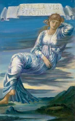 "Stella Vespertina" Alegoria Gwiazdy Północnej (Wenus) Obraz Edwarda Burne-Jonesa (Burne Jones) (1833-1898) (prerafaelita)