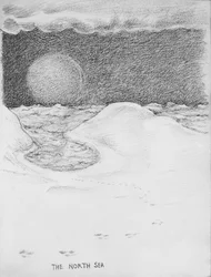 Morze Północne (ołówek na papierze)