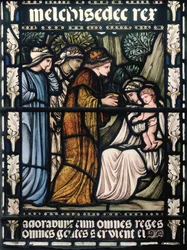 Birmingham, St Martin w Bull Ring, Morris & Co., Edward Burne-Jones, Pokłon Trzech Króli, 1876