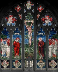 Birmingham, Acocks Green, St Mary the Virgin, okno wschodnie, Morris & Co., Edward Burne-Jones, John Henry Dearle (1859-1932), 1895