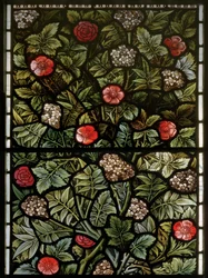 Wilden, All Saints, Morris & Co., Edward Burne-Jones, John Henry Dearle (1859-1932), Foliage, szczegół, 1902-1914, Louisa, Alfred, The Baldwins, premier, metodysta, Worcestershire, Arts & Crafts,