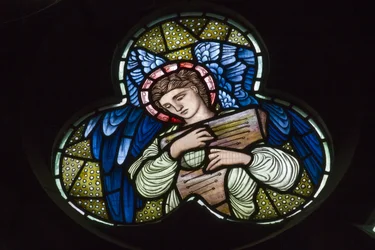 Wilden, All Saints, Morris & Co., Edward Burne-Jones, John Henry Dearle (1859-1932), Anioły z cymbałami, Aniołowie Muzycy