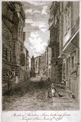 Rzeźnik Row, Westminster, Londyn, 1796.