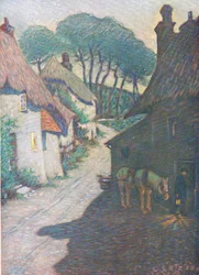 Wioska Thurlstone, południowy Devon, z publikacji Hutchinson