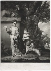 Panie Amabel i Mary Jemima Yorke, c. 1761.