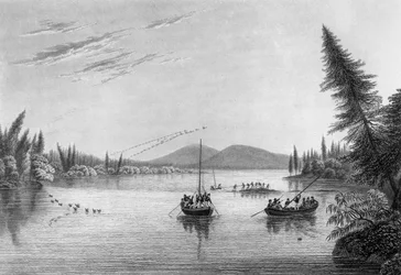 Widok ze skał Morgans w Hill River, 1819