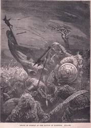 Śmierć Harolda w bitwie pod Hastings 1066 r.