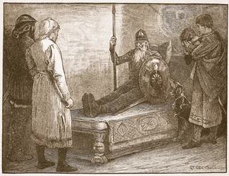 Śmierć Siwarda, ilustracja z "Cassell