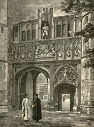 Główna brama Trinity College, koniec XIX wieku.