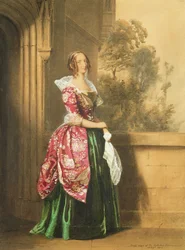 Dama w kostiumie noszonym na turnieju Eglinton, 1839 (ołówek i toaleta)