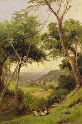 Opactwo Rievaulx, niedaleko Helmsley, Yorkshire, od południa, ok. 1880 (olej na płótnie)