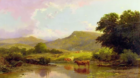 Scena na rzece Conwy, Betws-y-Coed, Północna Walia