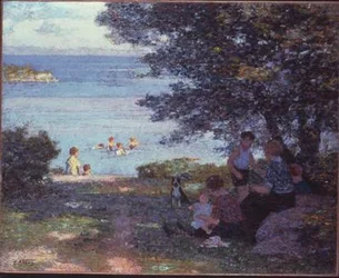 Nad wodą (olej na płótnie)