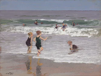 Dzieci bawiące się w surfingu