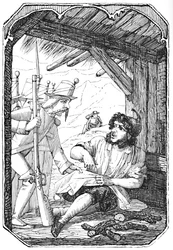 Plecak, kapelusz i róg, 1901