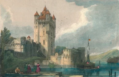 Gotyckie wieże Ellfeld, ok. 1834.