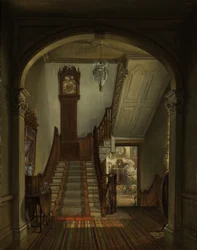 Stary zegar na schodach, 1868 r.