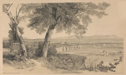Okolice Rzymu widziane z Villa Mattei, z albumu „Widoki Rzymu i okolic”, 1841 r.