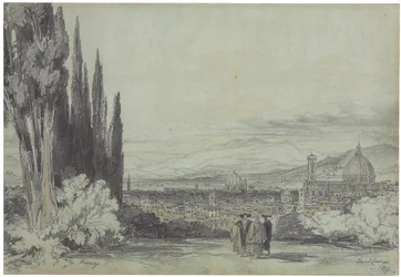 Widok Florencji z katedrą w oddali, 1839